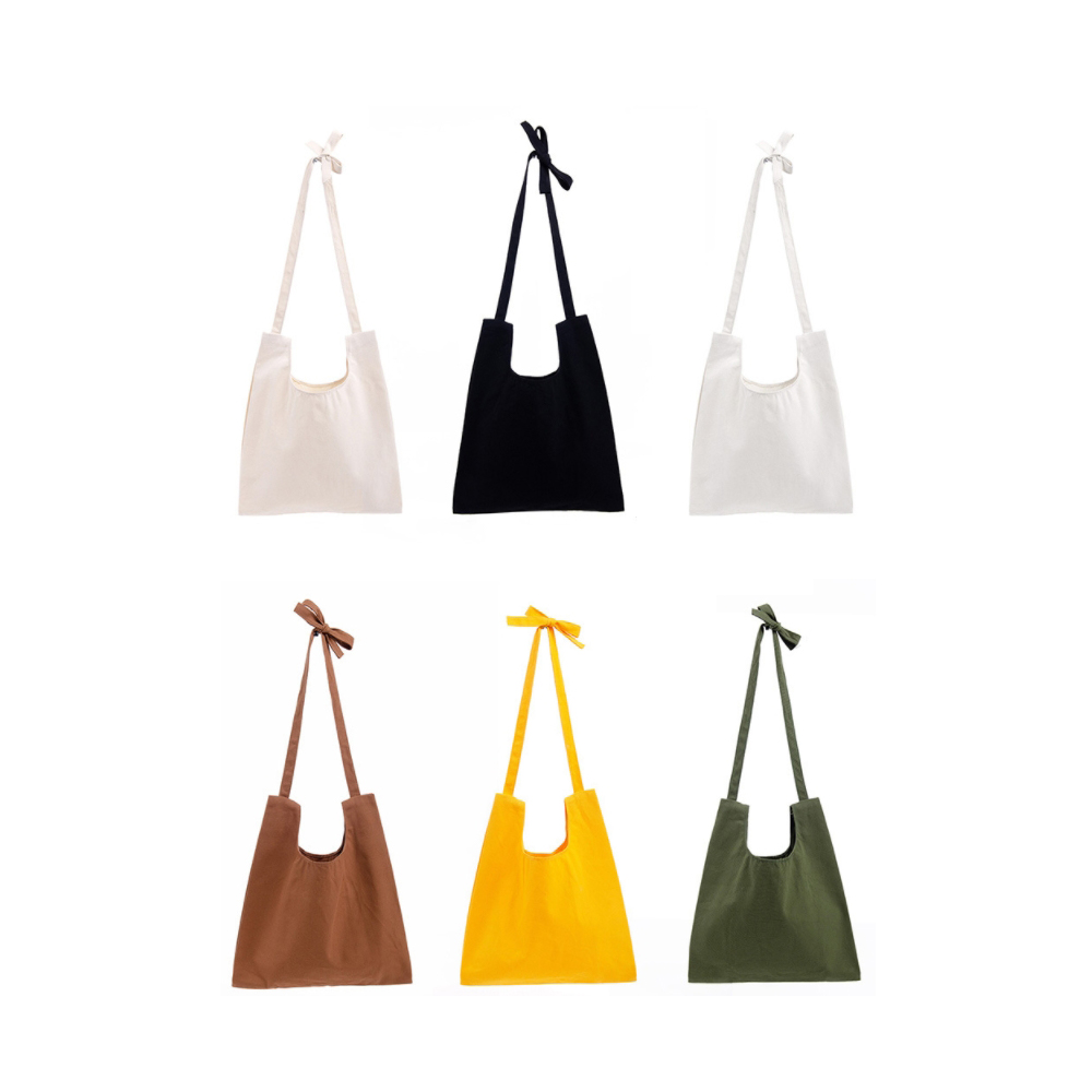 BA003_2 กระเป๋าผ้าแคนวาส ถุงผ้าพรีเมี่ยมหลายสี ของขวัญองค์กร สกรีนโลโก้